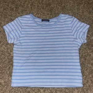 Brandy Melville striped blue baby tee